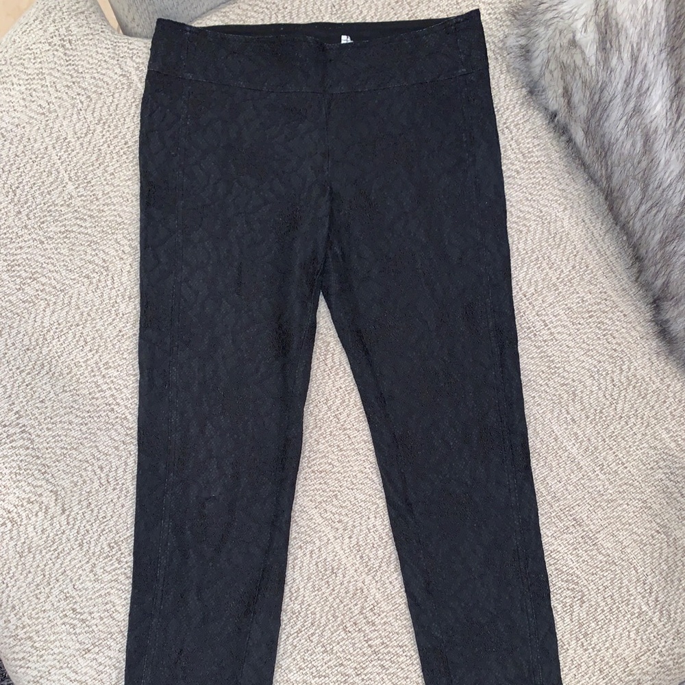 Diane Von Furstenberg Leggings with Lace Appliqué
